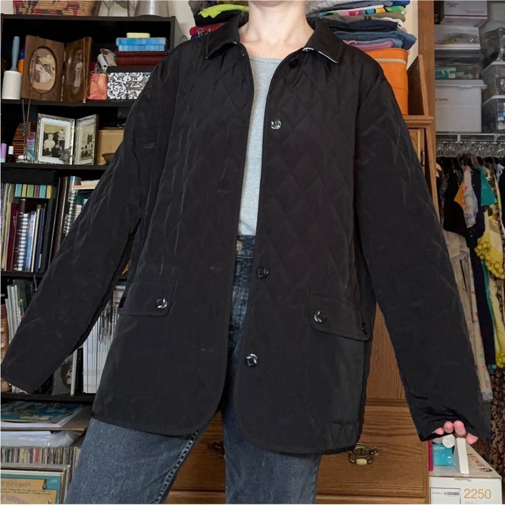 Susan Graver Dark Gray Quilted Puffer Coat - Picture 3 of 12